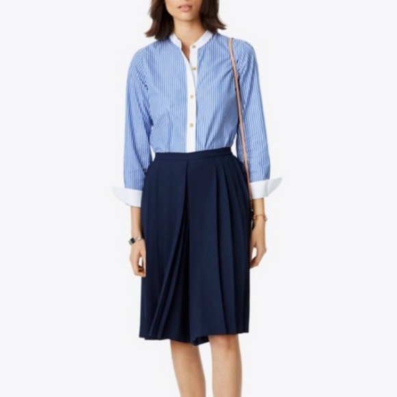 TORY BURCH Pleated Navy Skirt - Picture 9 of 9